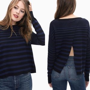 Splendid Devon striped sweater w. cross back